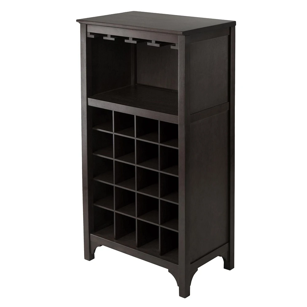 92729- Ancona Modular Wine Cabinet with Glass Rack & 20-Bottle