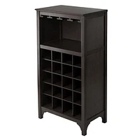 92729- Ancona Modular Wine Cabinet with Glass Rack & 20-Bottle