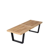 Percy Bench in Natural, Natural Bench, Manufactured Wood Bench, Natural Line Bench, Natural Wood Bench, Patio Bench, Entryway Bench 48"