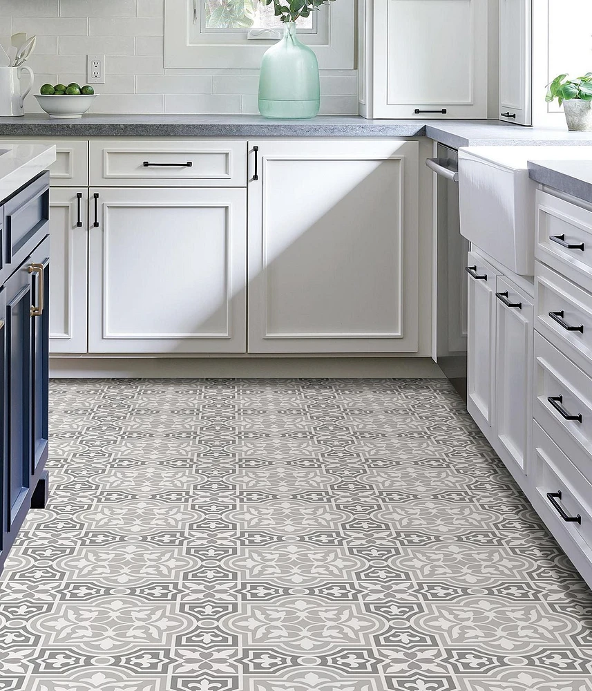 FloorPops Cheverny Peel and Stick Floor Tiles Set of 20