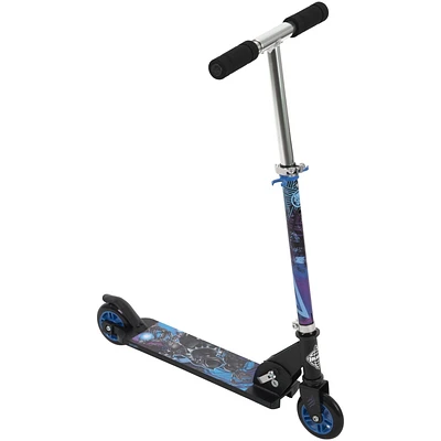 La trottinette Marvel Black Panther à 2 roues alignées en Aluminium pour Garçons, par Huffy, noir Idéal pour les 5 ans et plus
