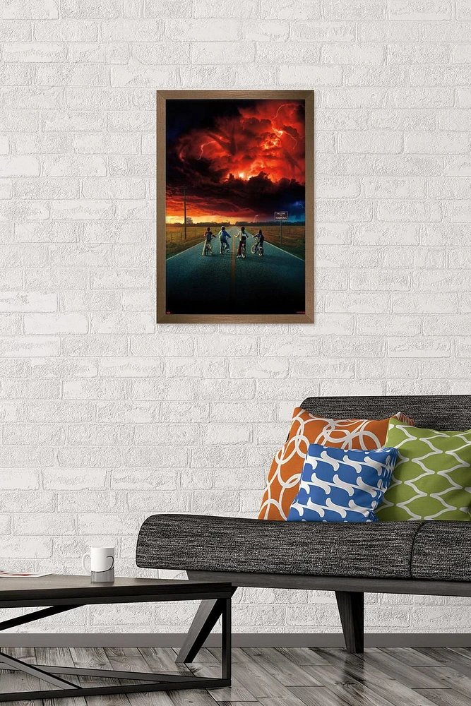 Netflix Stranger Things: Season 2 - Key Art Wall Poster, 22.375" x 34" Framed