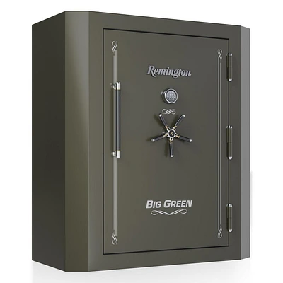 Remington BIG GREEN Coffre-fort pour armes à feu 65 po de haut, grand coffre-fort de sécurité avec serrure électronique et protection ignifuge et étanche (capacité de 84 armes à feu) - SAR6584-BG-CA