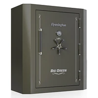Remington BIG GREEN Coffre-fort pour armes à feu 65 po de haut, grand coffre-fort de sécurité avec serrure électronique et protection ignifuge et étanche (capacité de 84 armes à feu) - SAR6584-BG-CA