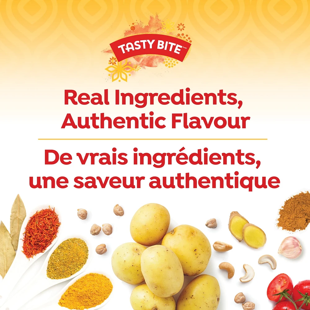 TASTY BITE BOM POT - FRENCH Plat indien de Pommes de terre de Bombay TASTY BITE entièrement naturel (285 g)