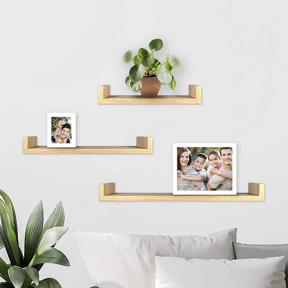 3PC U SHELF SET NATURAL