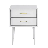 Manor Park Modern 2 Drawer Nightstand and Side Table with Storage  - Multiple Finishes