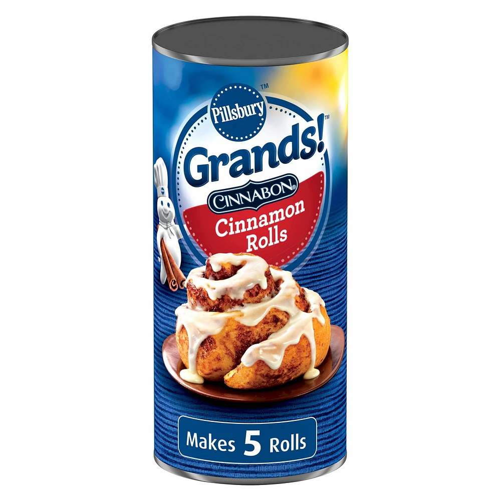 Pillsbury Grands! Cinnamon Rolls with Icing, Cinnabon Cinnamon, 496 g, 5 ct, 496 g