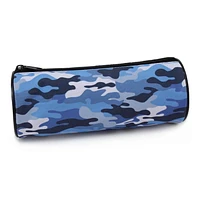 Pen+Gear Blue Camouflage Design Barrel Pencil Pouch