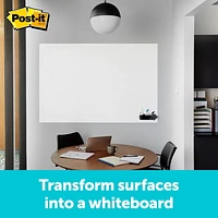 Surface effaçable à sec super collante DEF8x4 Post-it®, 4 pi x 8 pi (1,21 m x 2,43 m)