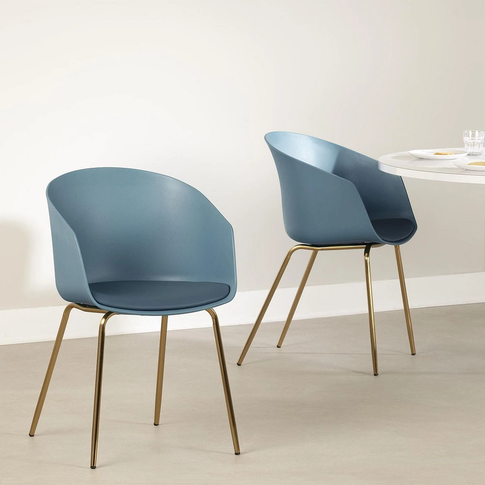 Dining Chair with Metal Legs - Set of 2 from the collection Flam South Shore