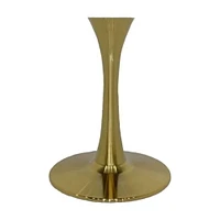 Kenlyn Dining Table,sleek black sintered stone, sturdy base in a brushed gold brass finish. This 35.5-inch table exudes modern elegance and sophistication