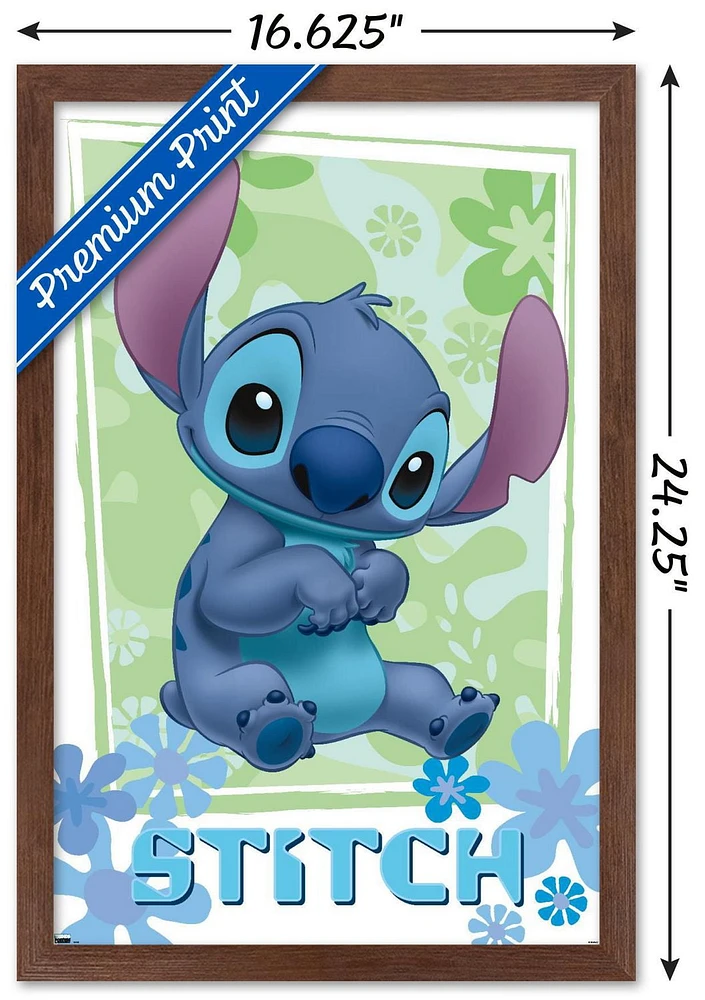Disney Lilo and Stitch - Flowers Wall Poster, 22.375" x 34" Framed