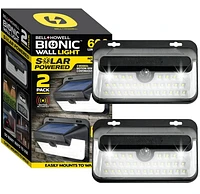 Lumière Murale Solaire Extérieure Sans Fil à DEL Bell + Howell Bionic – Ensemble de 2 Lumière Murale Extérieure