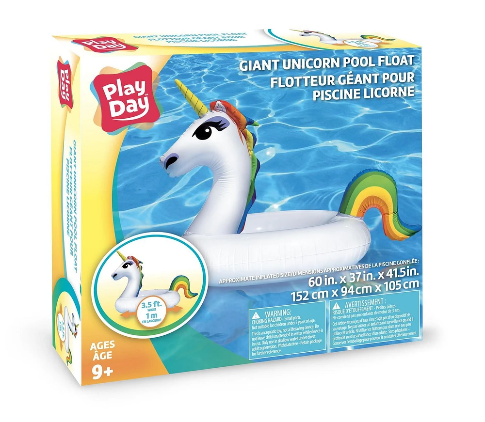 Play Day - Géant Licorne Flotteur de Piscine