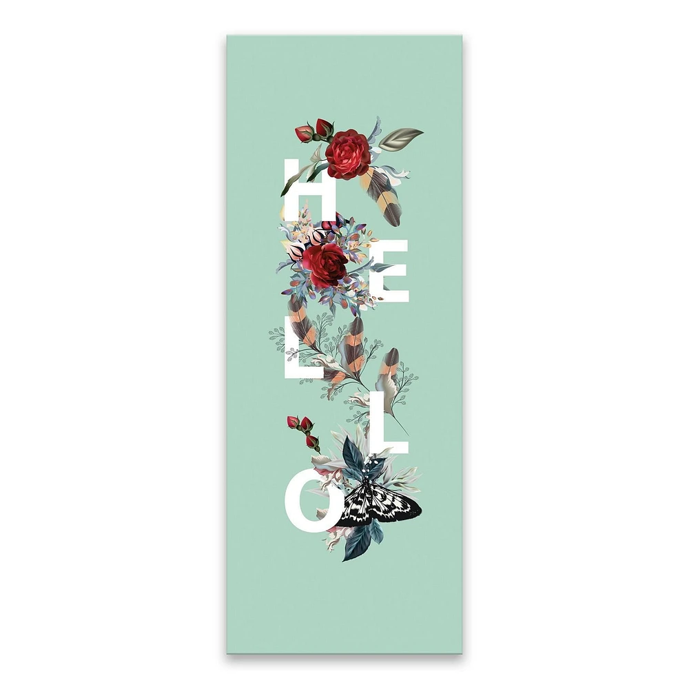 Artissimo Designs - Toile imprimée Hello Encadrée - 12 x 36 x 2D