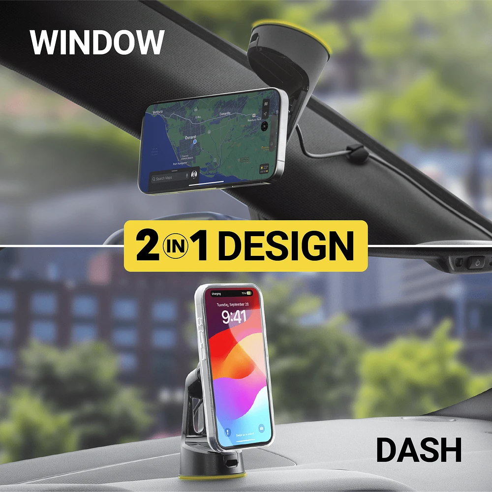 Scosche MPQMRWD-SP Charge Pro Window/Dash Magnetic Wireless Charging Phone Mount, MM Charge Pro Window/Dash
