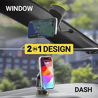 Scosche MPQMRWD-SP Charge Pro Window/Dash Magnetic Wireless Charging Phone Mount, MM Charge Pro Window/Dash