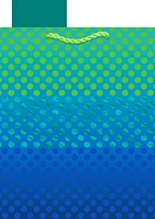 Grand sac-cadeau de 13 po avec papier de soie, Hallmark (bleu, vert, pois métallisés) pour les fêtes, la fête des Pères, les remises des diplômes