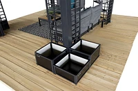 Boîtes à fleurs Sojag à cadre d'aluminium 3 morceaux
