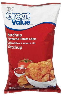 Croustilles Great Value à saveur de ketchup