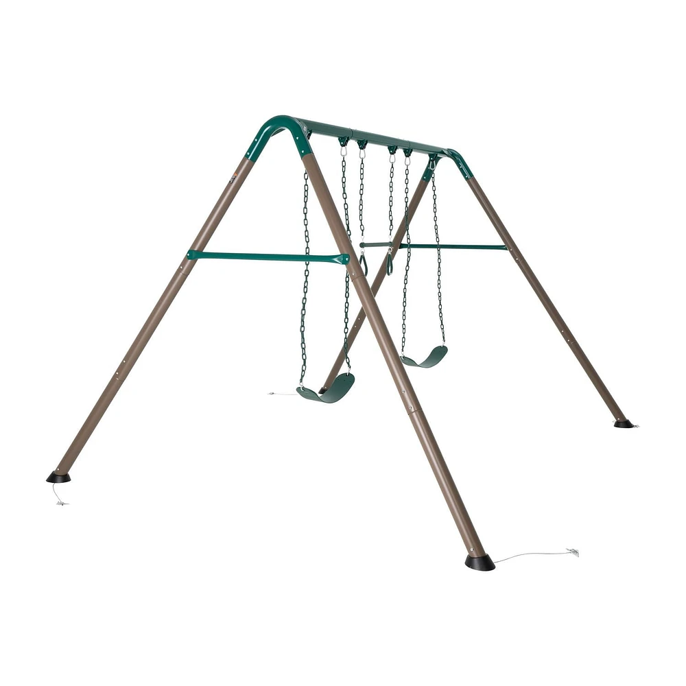 Ensemble de balançoire pour enfants LIFETIME avec barres robustes, 2 balançoires et 1 trapèze