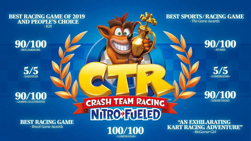 Jeu vidéo Crash Team Racing Nitro Fueled de Activision pour Switch de Nintendo