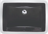 American Imaginations 18 pouces. L 12.375-in. D Lavabo de salle de bain rectangulaire certifié CSA de couleur noire
