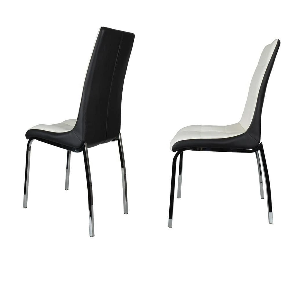 Chaise de salle à manger Canadienne Martino noir et blanc