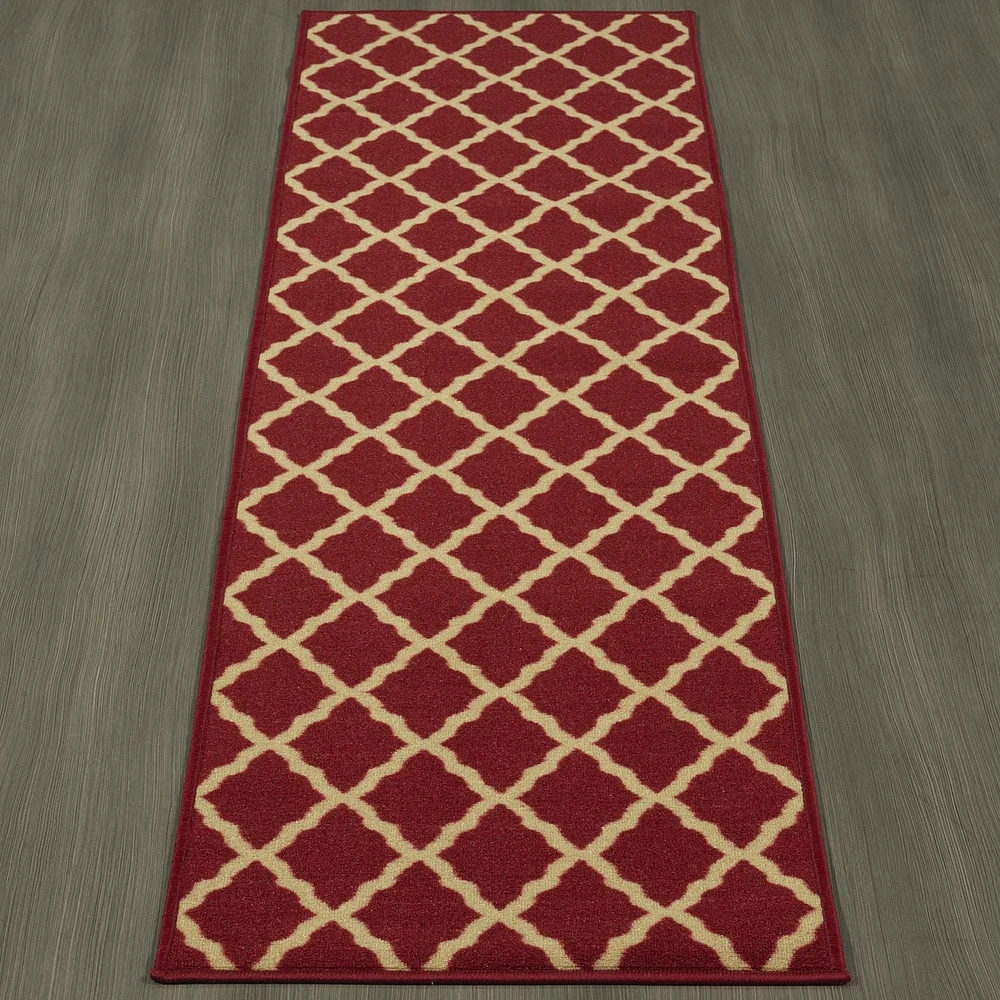 Tapis contemporain à motif de treillis marocain de la collection Ottohome