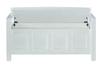 Niles White Storage Bench