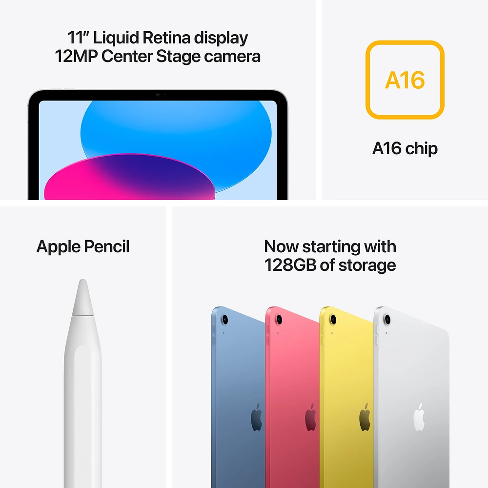 iPad A16, Wi-Fi 128go iPad A16