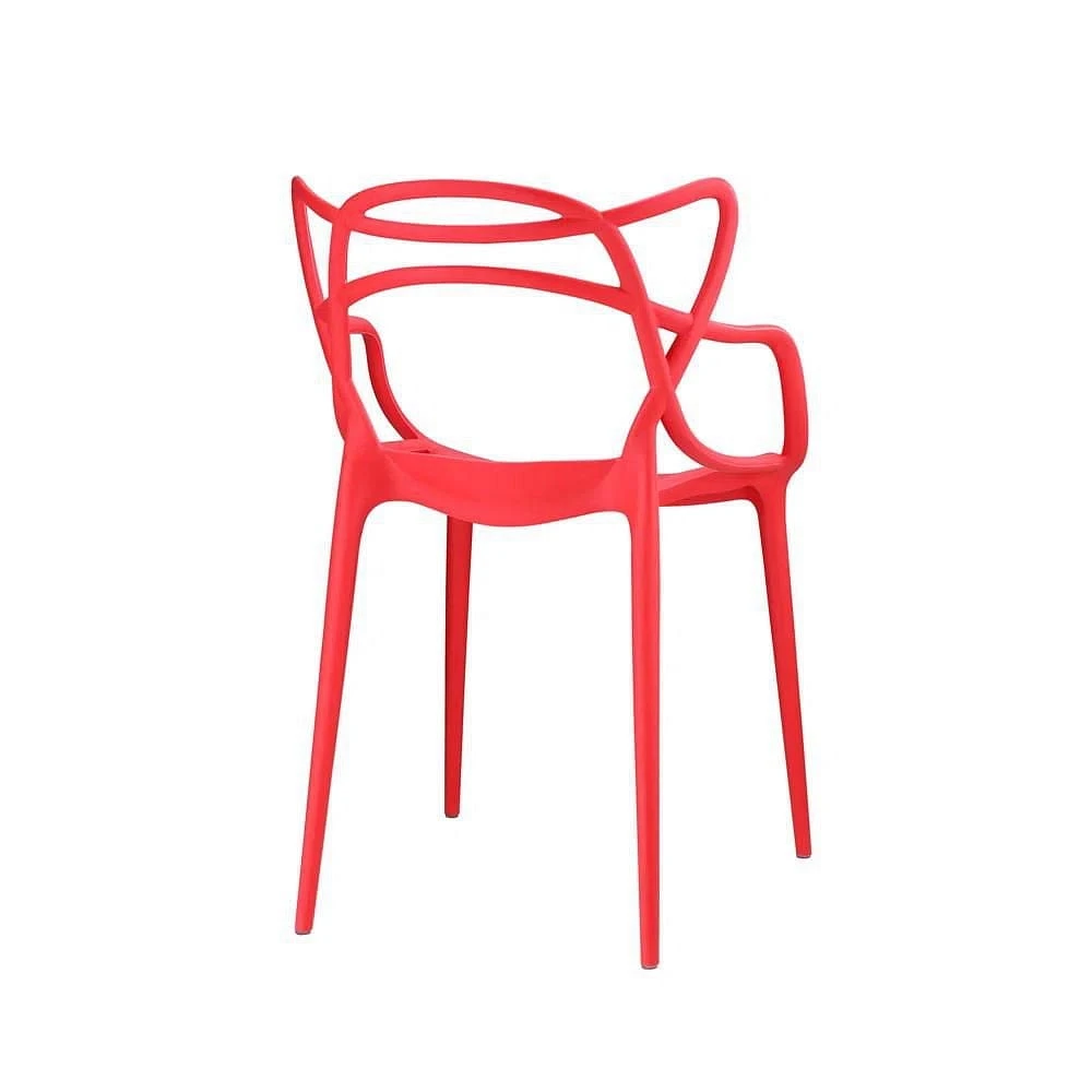 Heavenly Collection Red Plastic Armchair