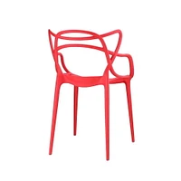 Heavenly Collection Red Plastic Armchair