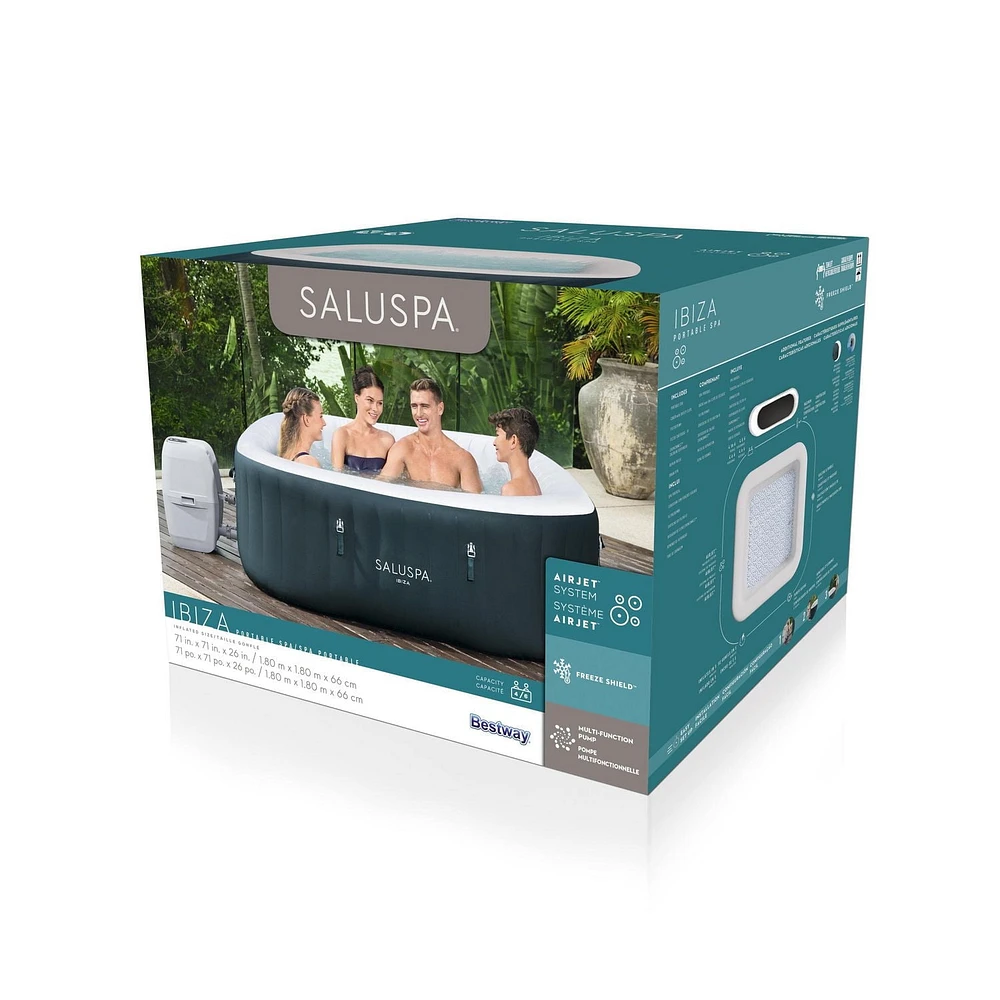 SaluSpa Ibiza pour 4-6 Personnes 71 x 26"  avec système de massage à bulles apaisant