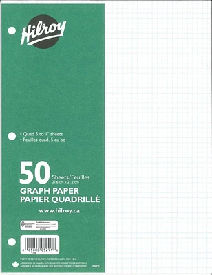 Feuilles Mobiles de Papier 5:1 Hilroy 50 Feuilles 5:1 Mobiles de Papier