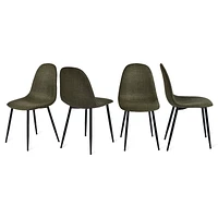 Homy Casa 5-Piece Modern Dining Set – 63 inch Rectangular Table and 4 Upholstered Chairs