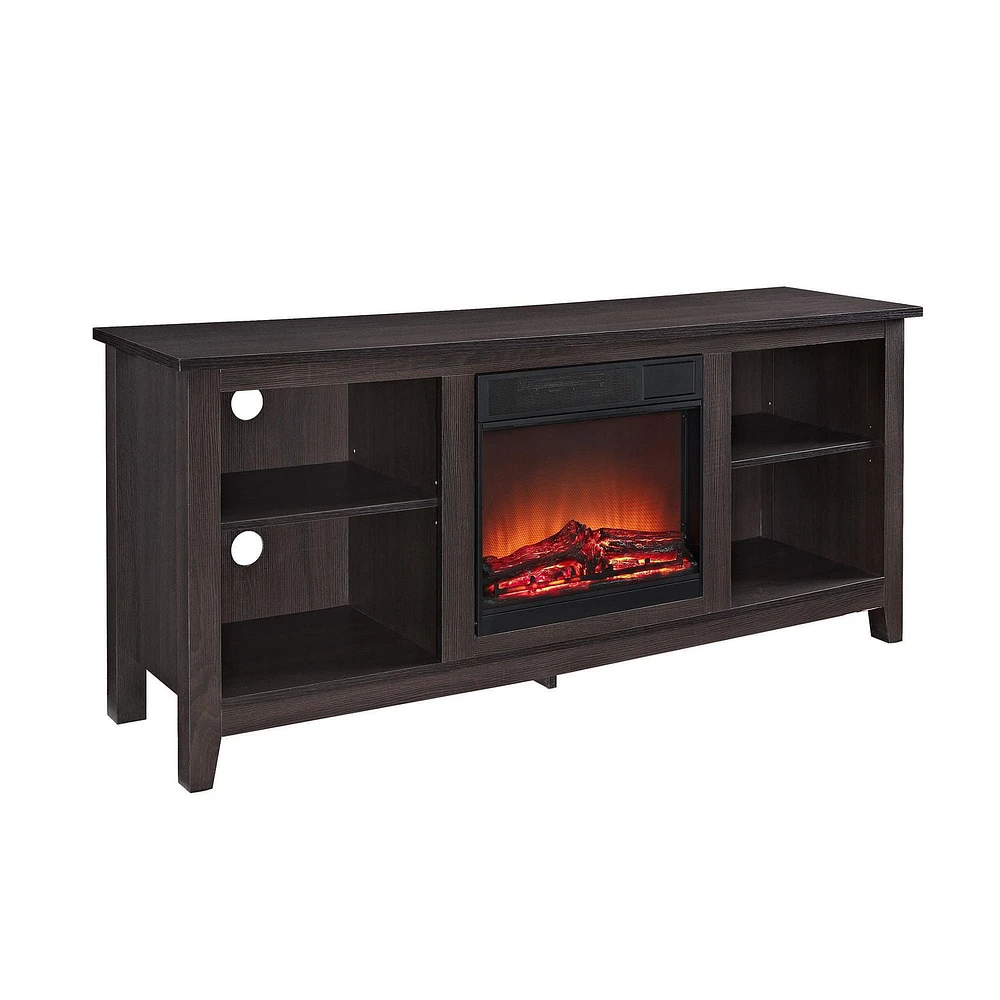 Manor Park Minimal Farmhouse Fireplace TV Stand for TV's up to 64"- Multiple Finishes