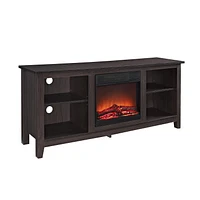 Manor Park Minimal Farmhouse Fireplace TV Stand for TV's up to 64"- Multiple Finishes