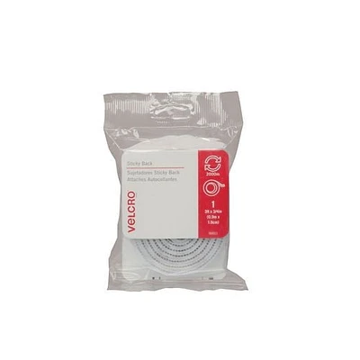 VELCRO® Brand Sticky Back™ Tape - 3FT White