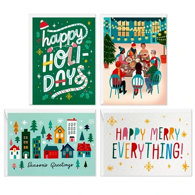 Boîte de cartes de Noël, Connections from Hallmark, assortiment de motifs multicolores, paquet de 20 cartes