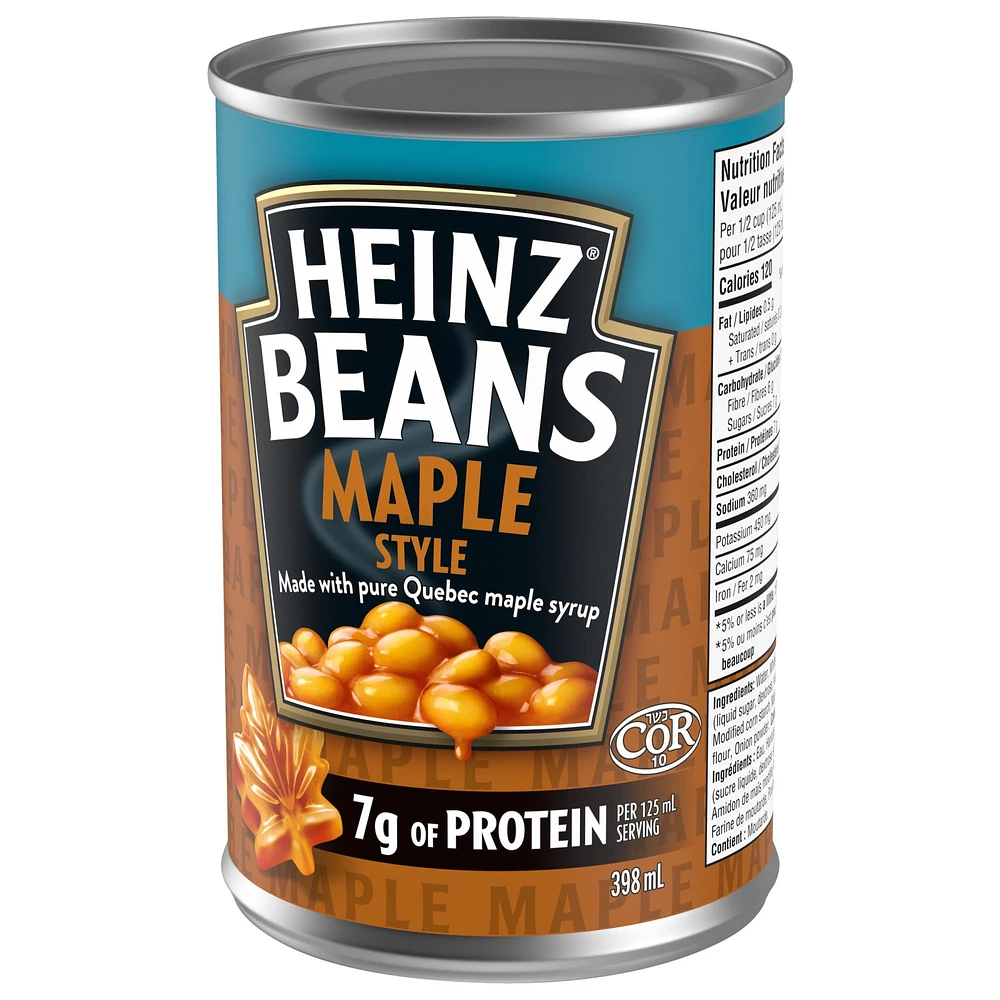 Heinz Maple Style Beans with Pure Quebec Maple Syrup, 398mL