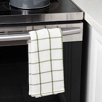 Torchons de cuisine en coton gaufré Fabstyles Solo, torchons à vaisselle extra larges, torchons à vaisselle super absorbants et à séchage rapide avec boucle de suspension, 18 x 28 pouces, lot de 4