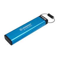 Kingston Ironkey Keypad 200 Clé USB cryptée USB-C 64 Go | Indépendant du système d'exploitation | FIPS 140-3 niveau 3 | XTS-AES 256 bits | Protection BadUSB et Brute Force | Option multi-broches | IKK