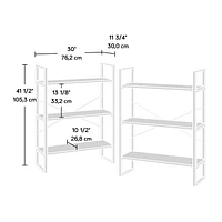 Sauder Walter Heights Bookcase, Blade Walnut, 433375