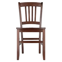Ens. 2 pièces chaise à dossier en lattes Madison de Winsome