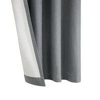 Loft Living Elba, panneau de rideau texturé à oeillets, 100% occultant 52" x 84", bleu