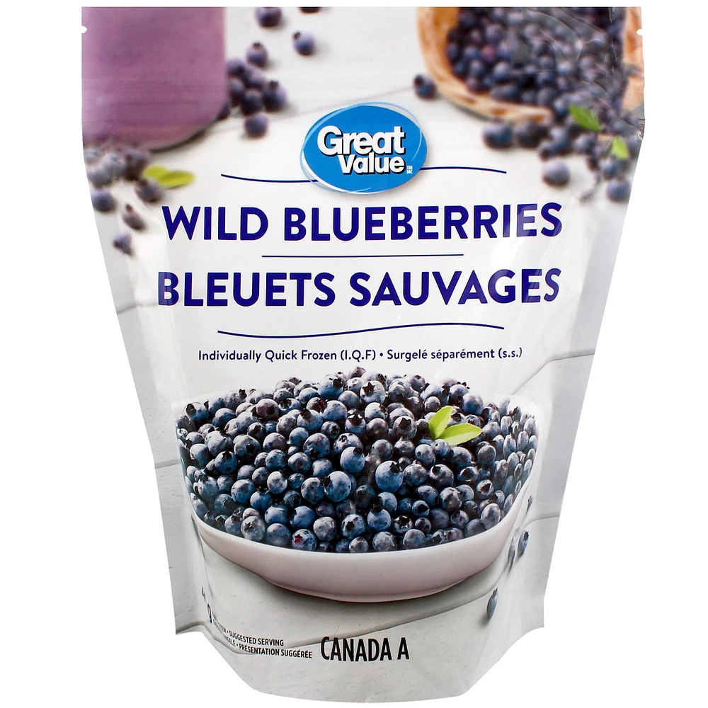 Bleuets sauvages surgelés Great Value 400 g