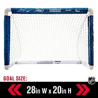 Franklin Sports Ensemble de mini hockey Capitals de la NHL – But de hockey intérieur pour enfants, ballon, 2 mini bâtons de hockey
