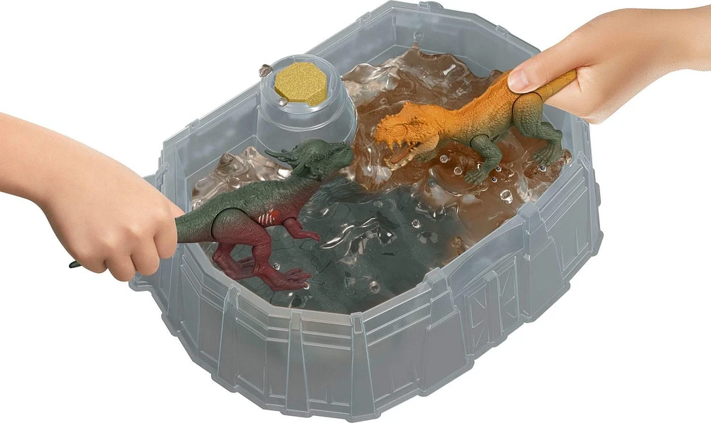 Jurassic World  Révélation Dino  Coffret Combat  2 dinos, aréna